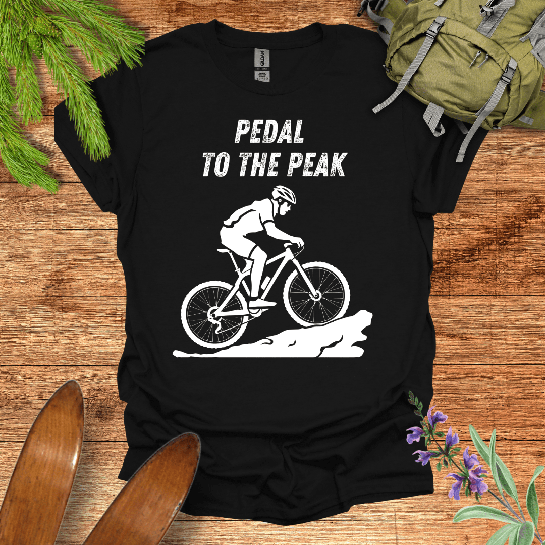 Pedal Peak Biking T-Shirt Black / S