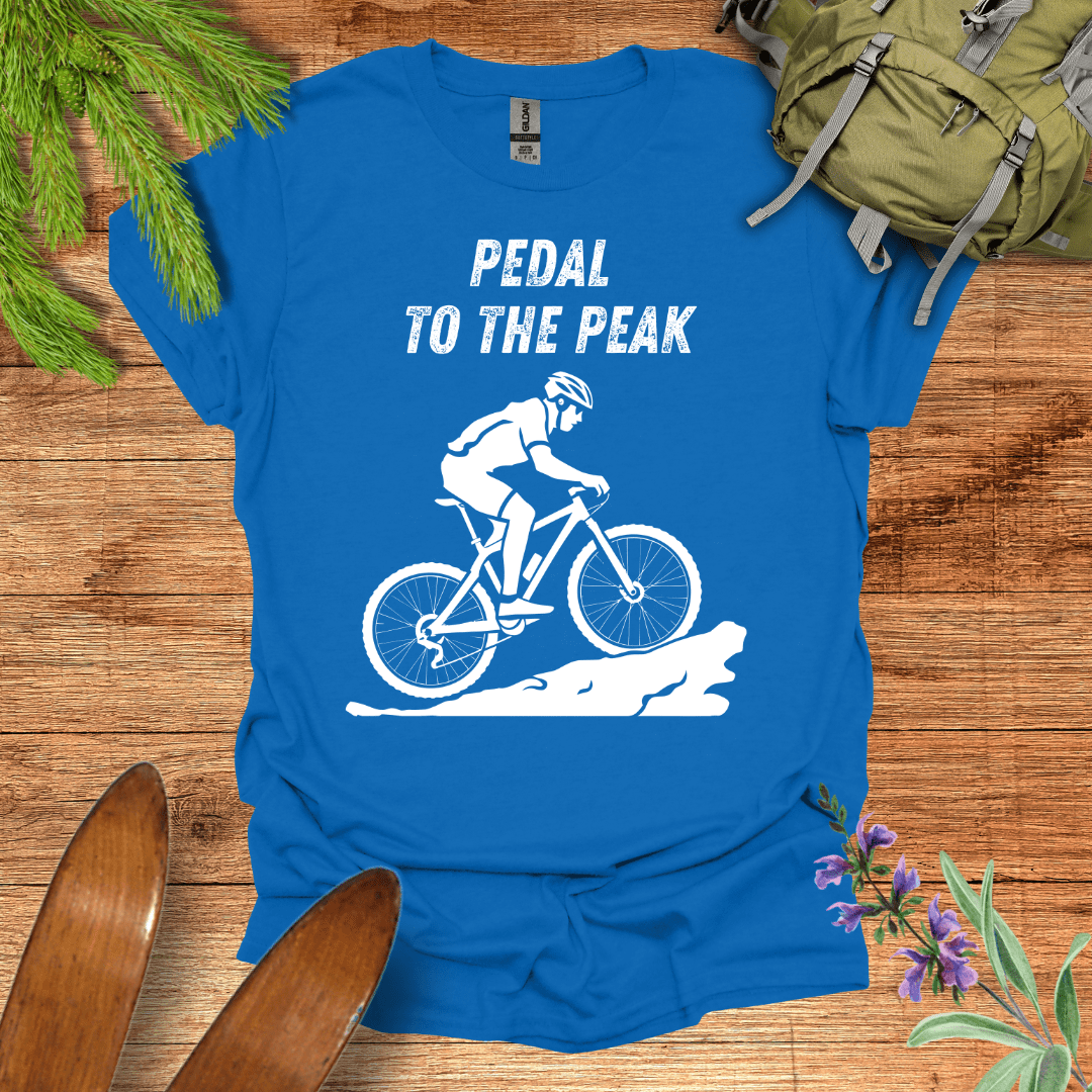 Pedal Peak Biking T-Shirt Royal / S