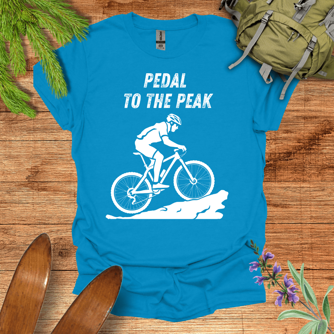 Pedal Peak Biking T-Shirt Sapphire / S