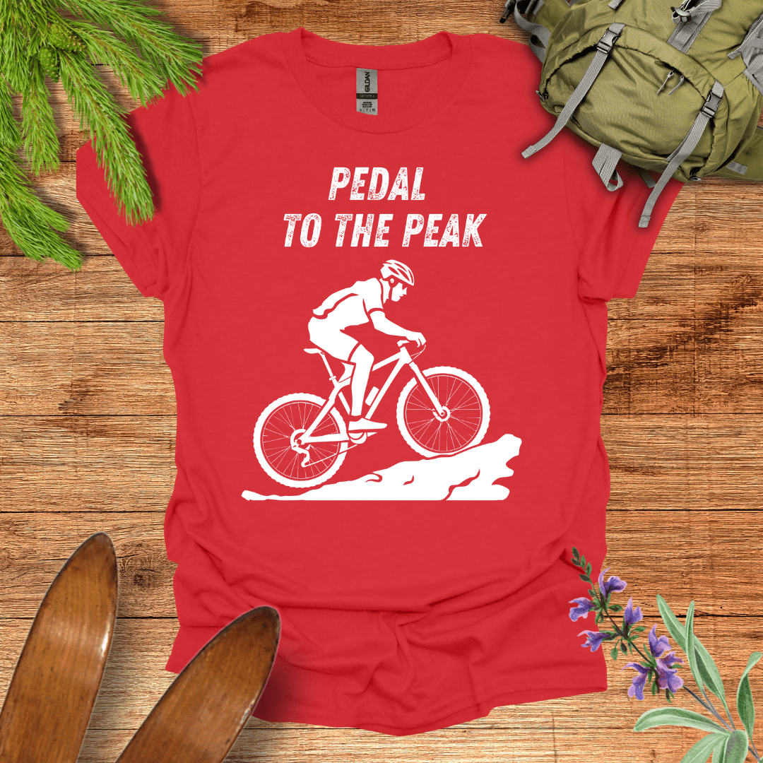 Pedal Peak Biking T-Shirt Red / S