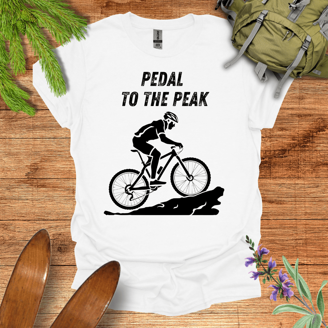Pedal Peak Biking T-Shirt White / S