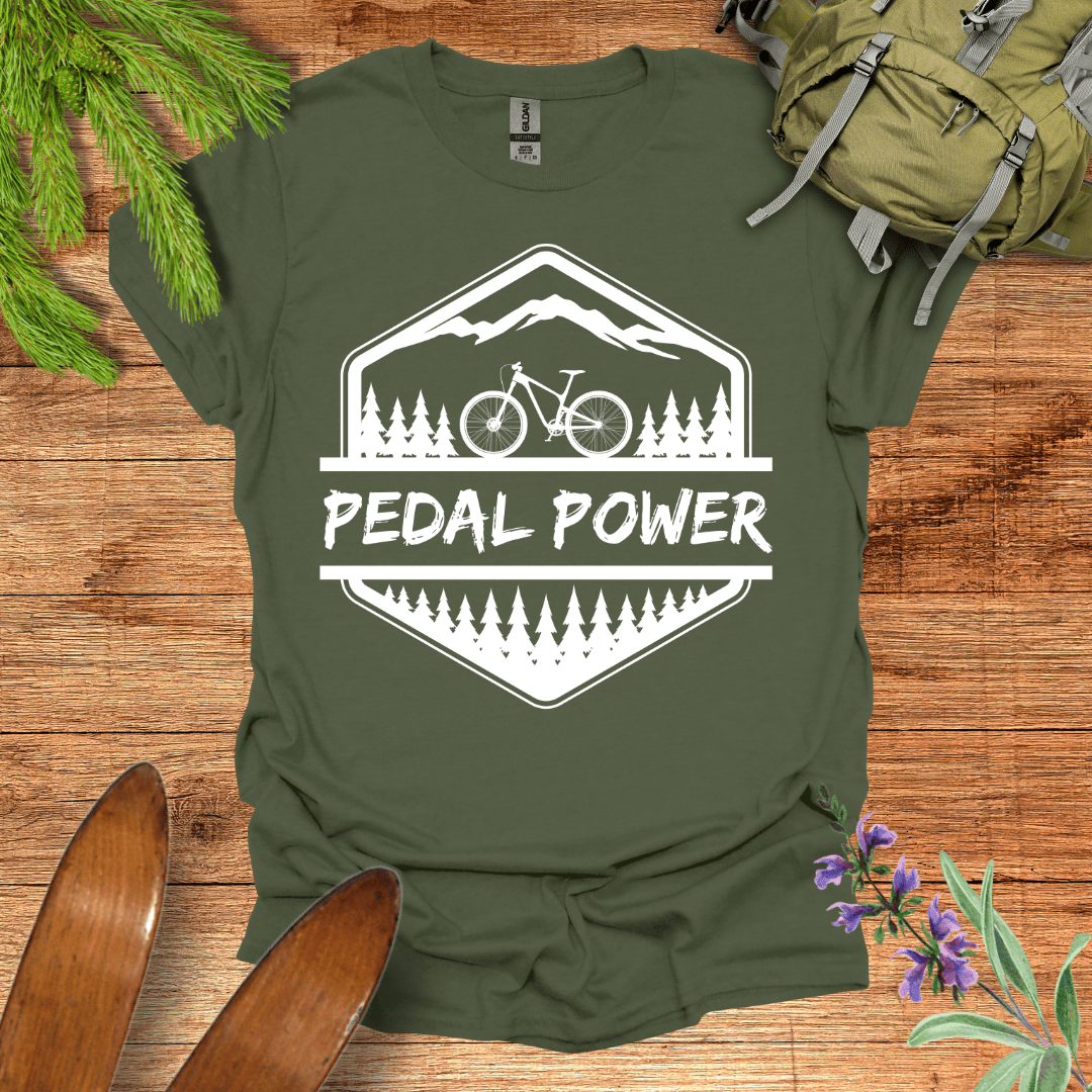 Pedal Power T-Shirt Military Green / S