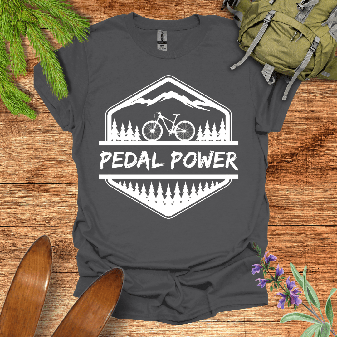 Pedal Power T-Shirt Charcoal / S