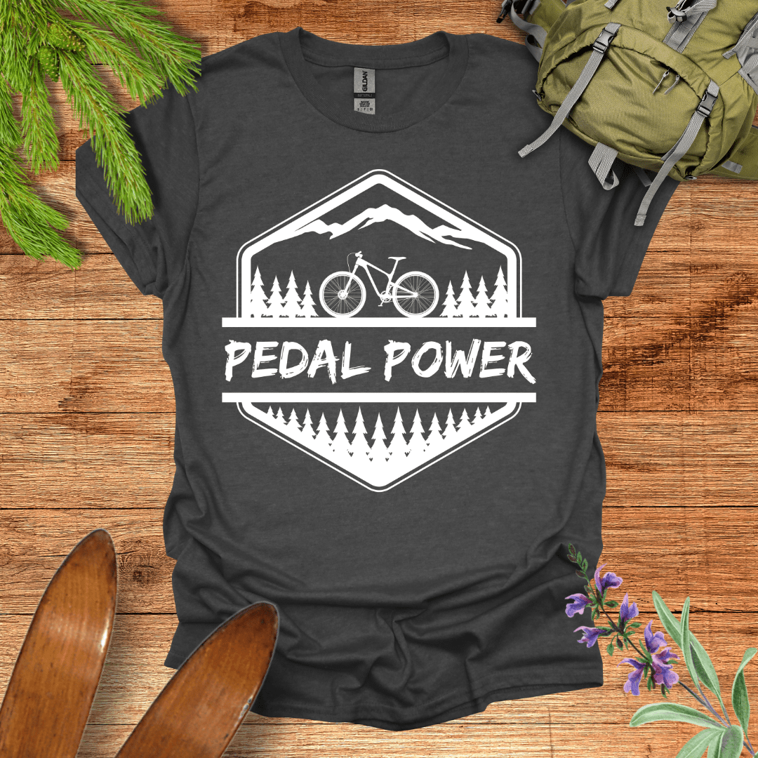 Pedal Power T-Shirt Dark Heather / S