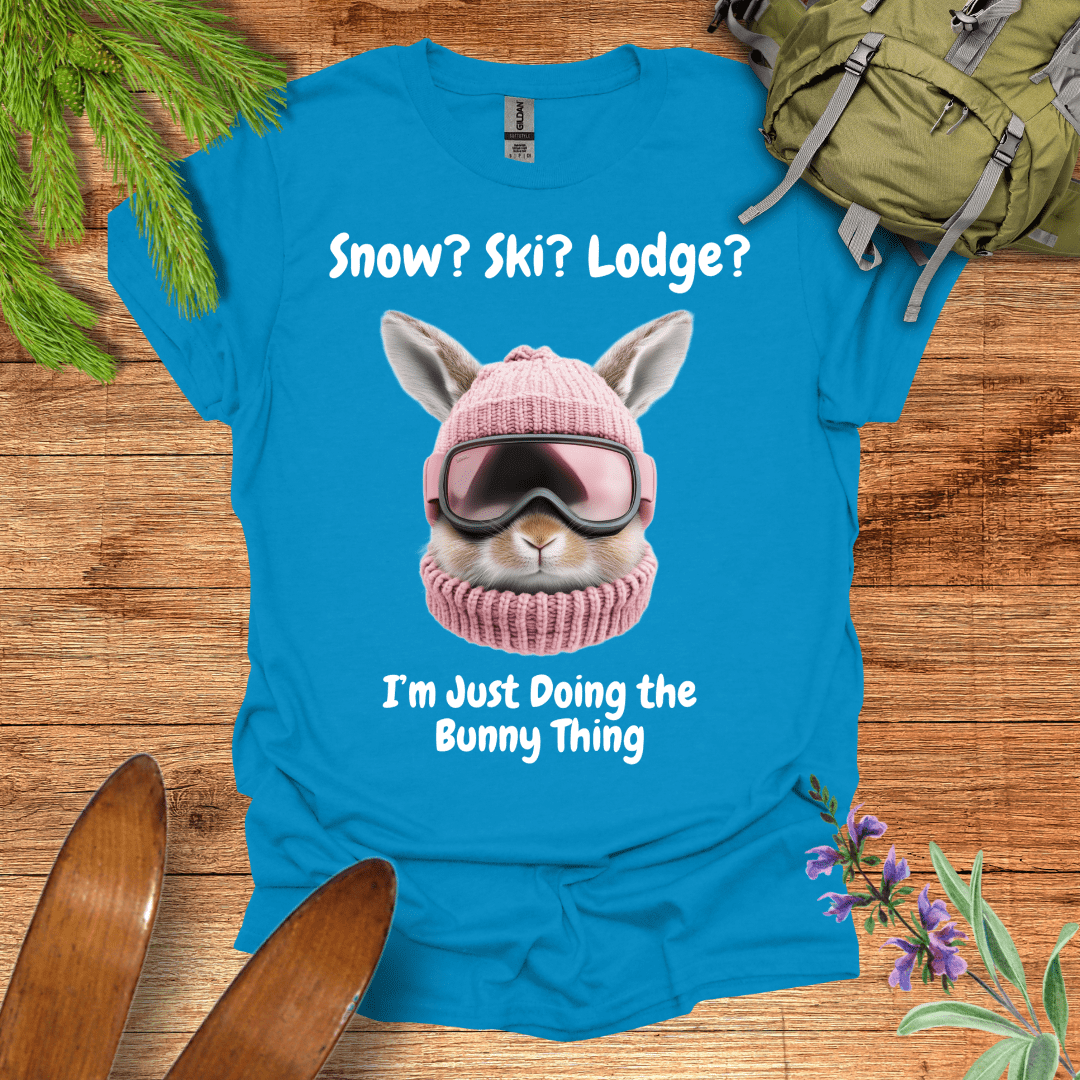 Ski Lodge Bunny T-Shirt Sapphire / S