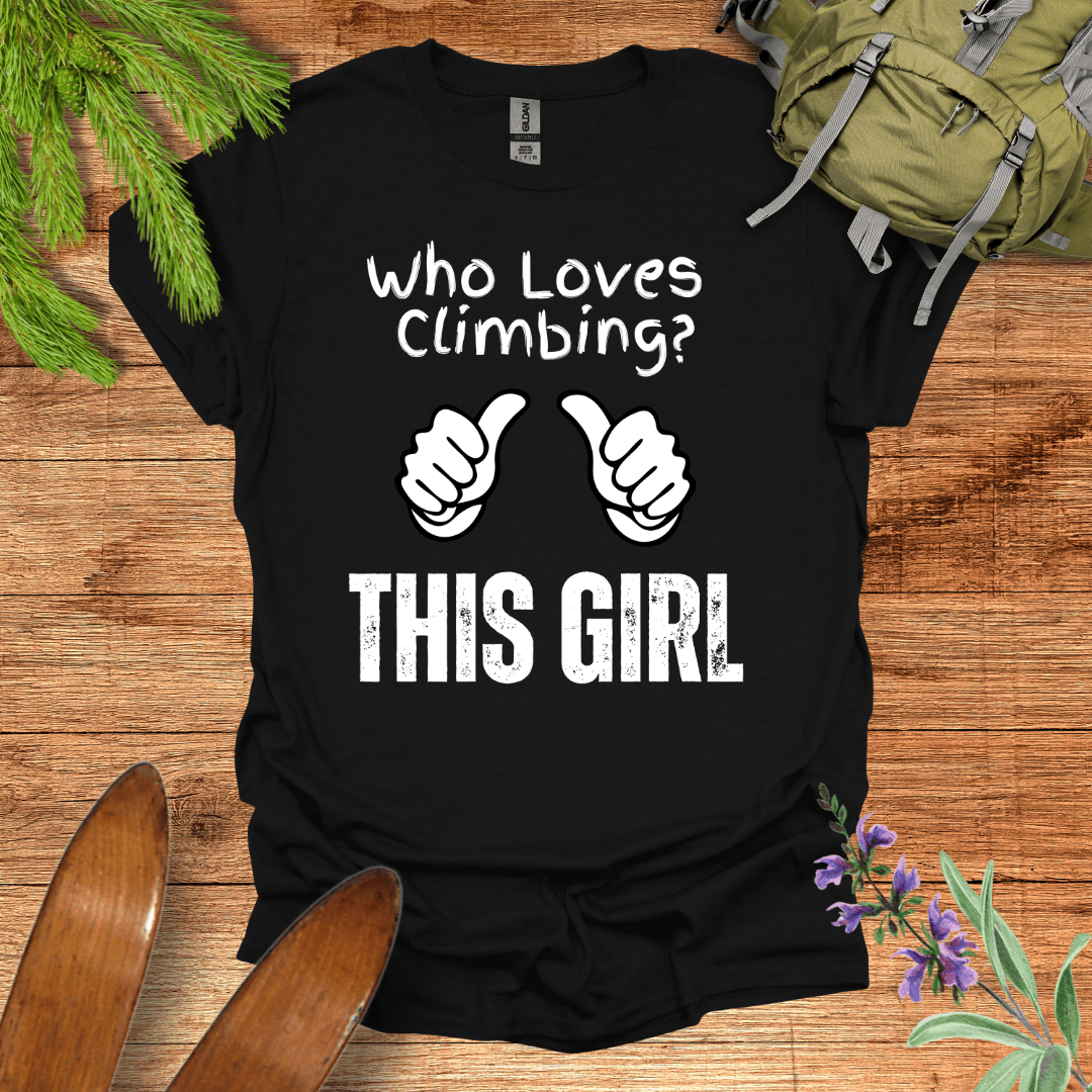 This Girl Loves Climbing T-Shirt Black / S