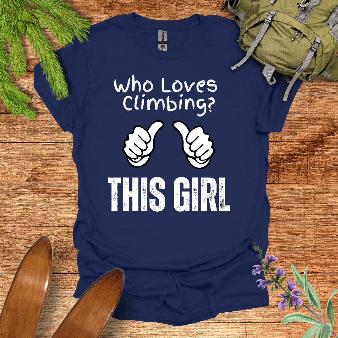 This Girl Loves Climbing T-Shirt Navy / S