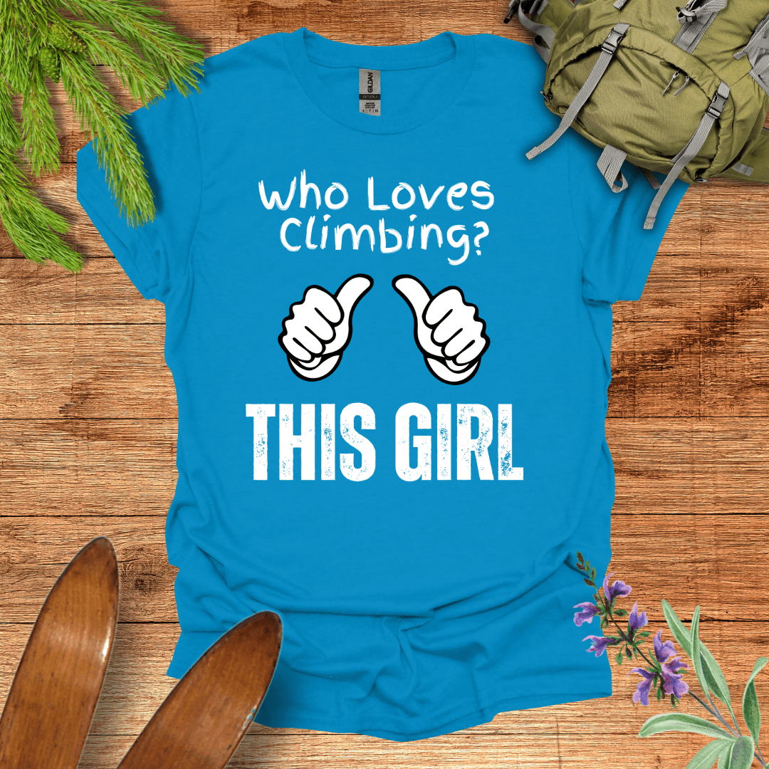 This Girl Loves Climbing T-Shirt Sapphire / S