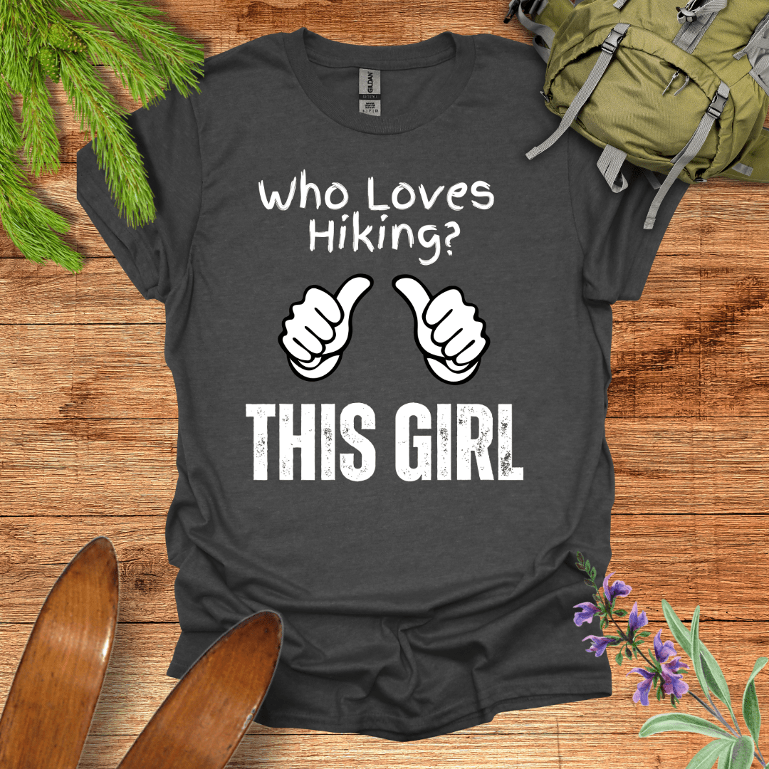 This Girl Loves Hiking T-Shirt Dark Heather / S